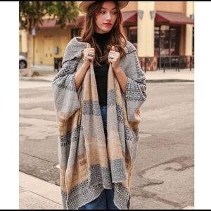 The FREYA Hooded Tartan Ruana